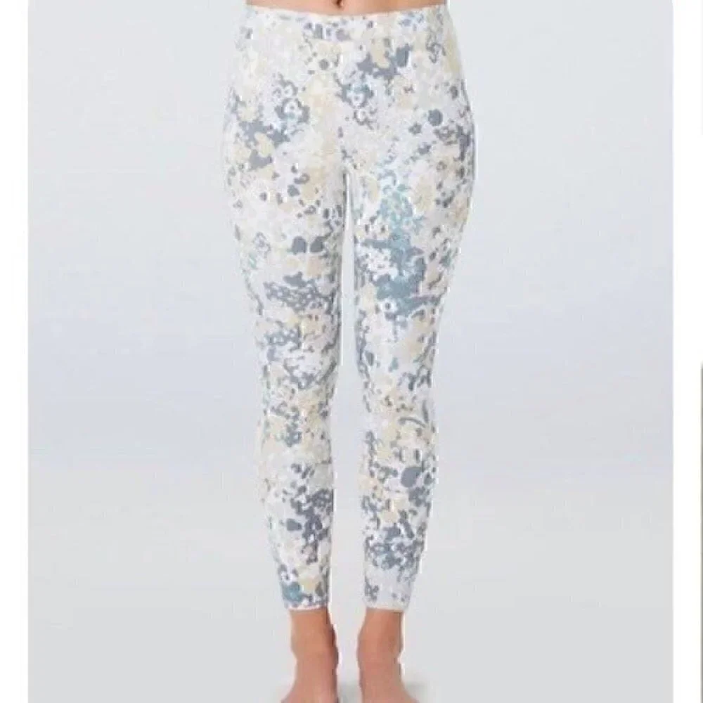 SPANX Floral Print Jeanish Ankle Leggings Size XS